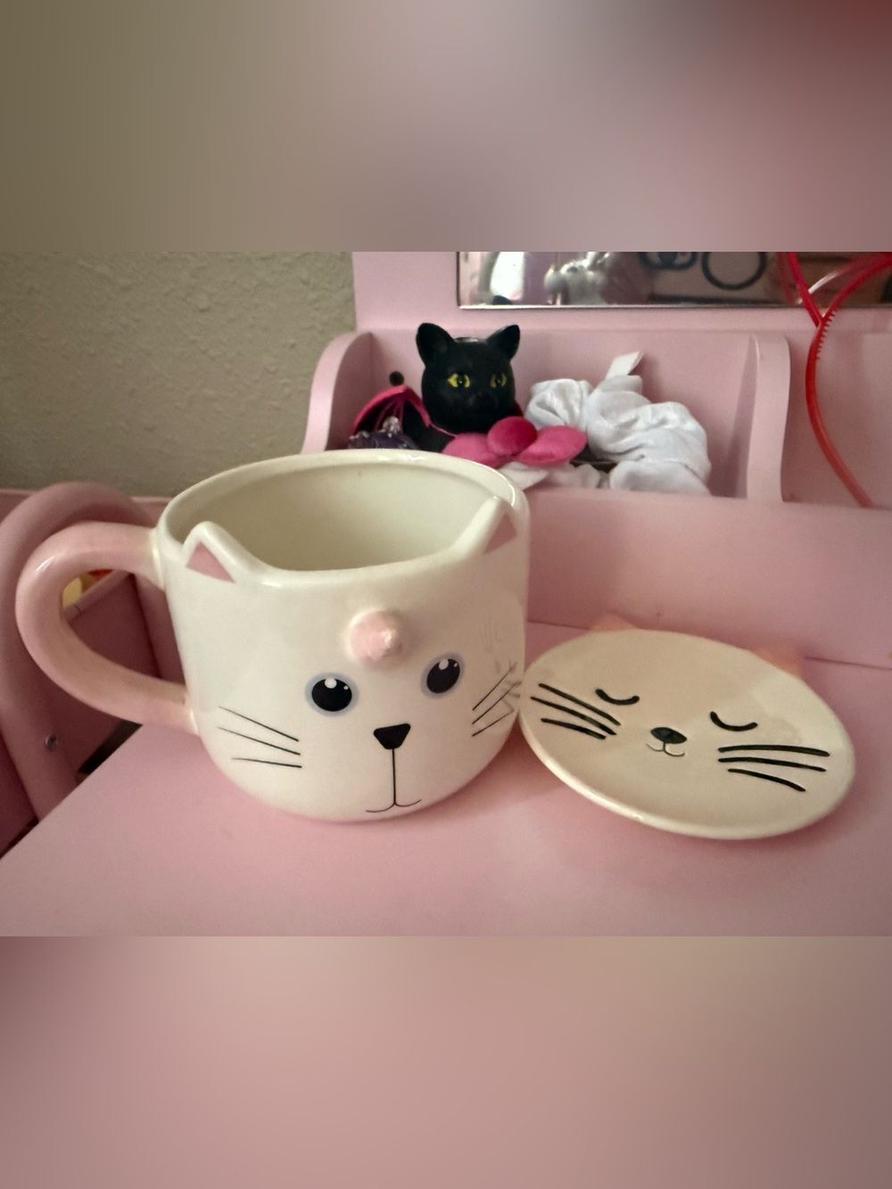 Kitty Corn planter mug w/drainage hole